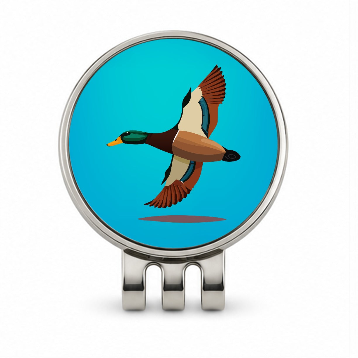 Duck Mallard Flying Hunting Golf Hat Clip with Ball Marker