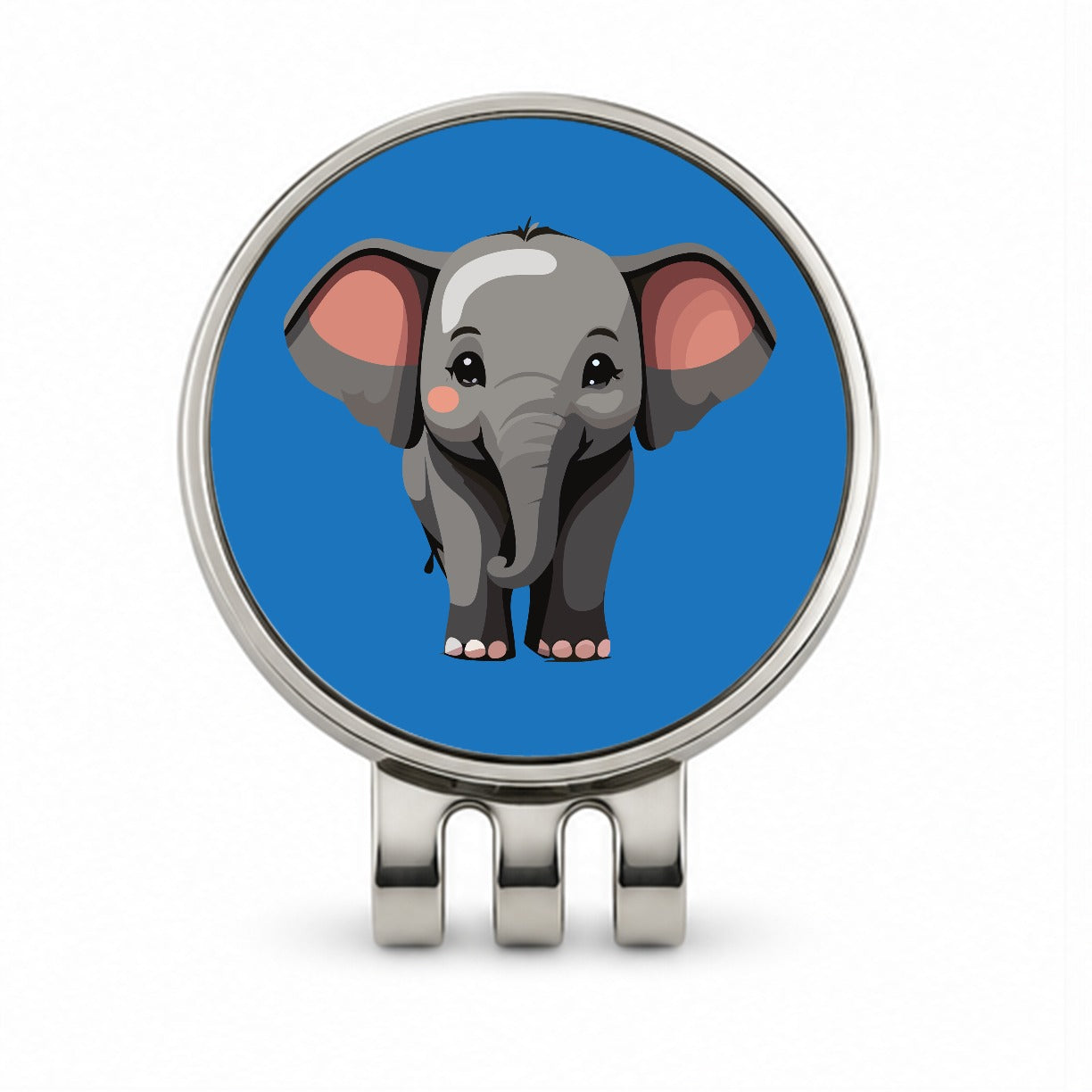 Elephant Cute Standing Golf Hat Clip with Ball Marker