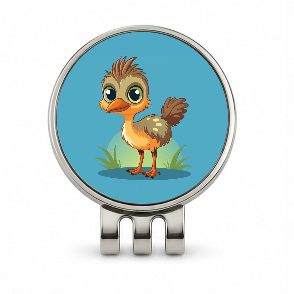 Emu Ostrich Large Bird Australian Animal Golf Hat Clip with Ball Marker