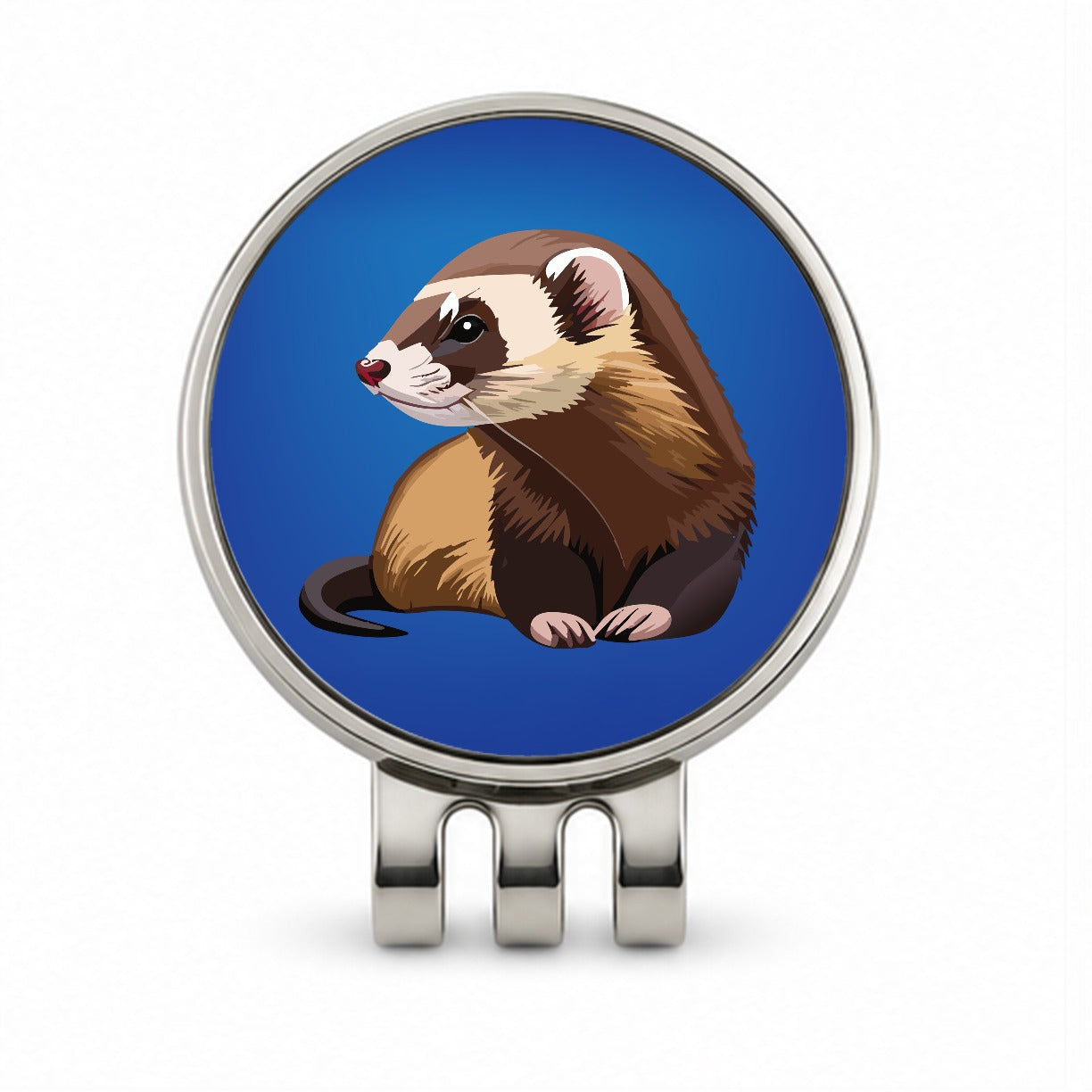Ferret Friend Golf Hat Clip with Ball Marker