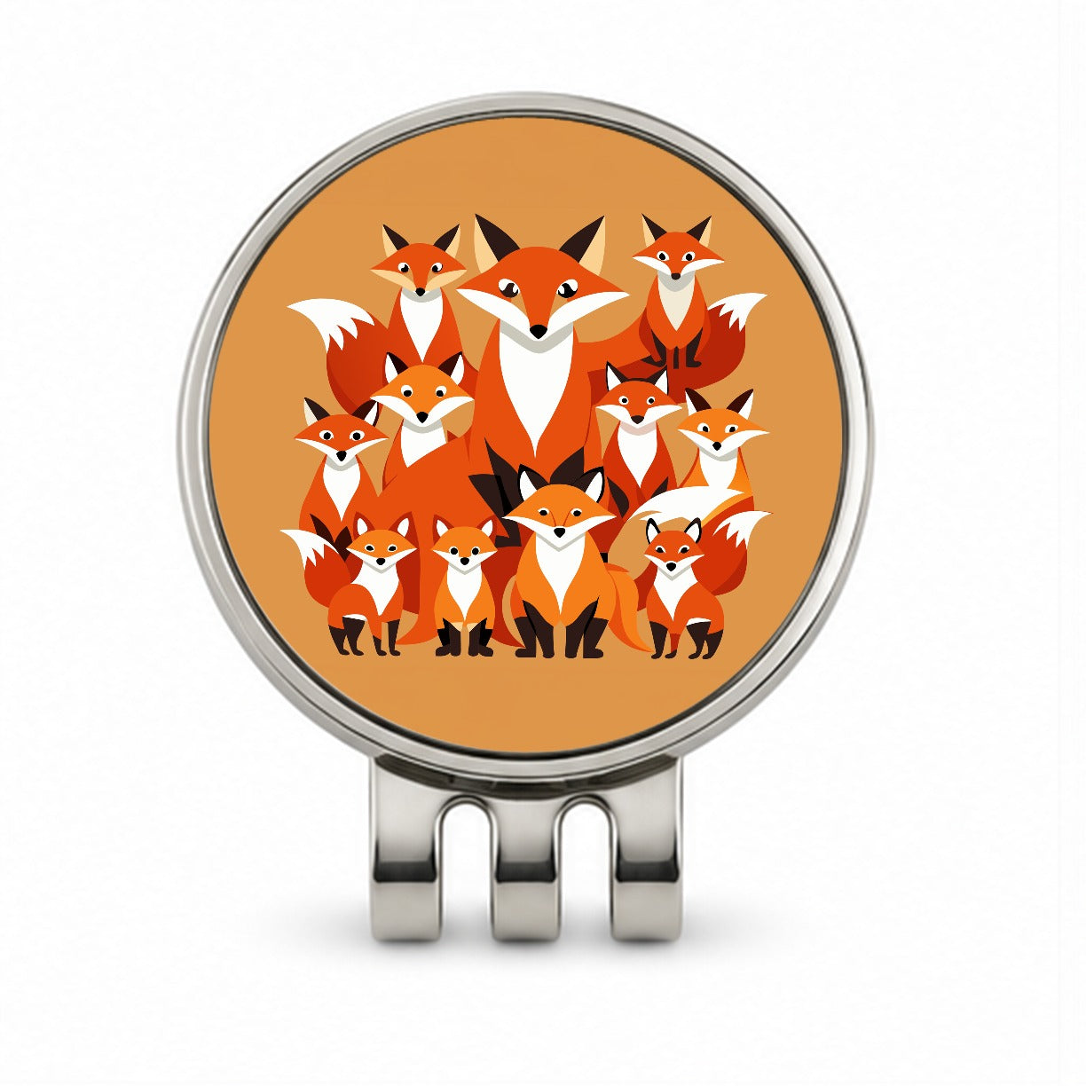 Foxes Oodles Golf Hat Clip with Ball Marker