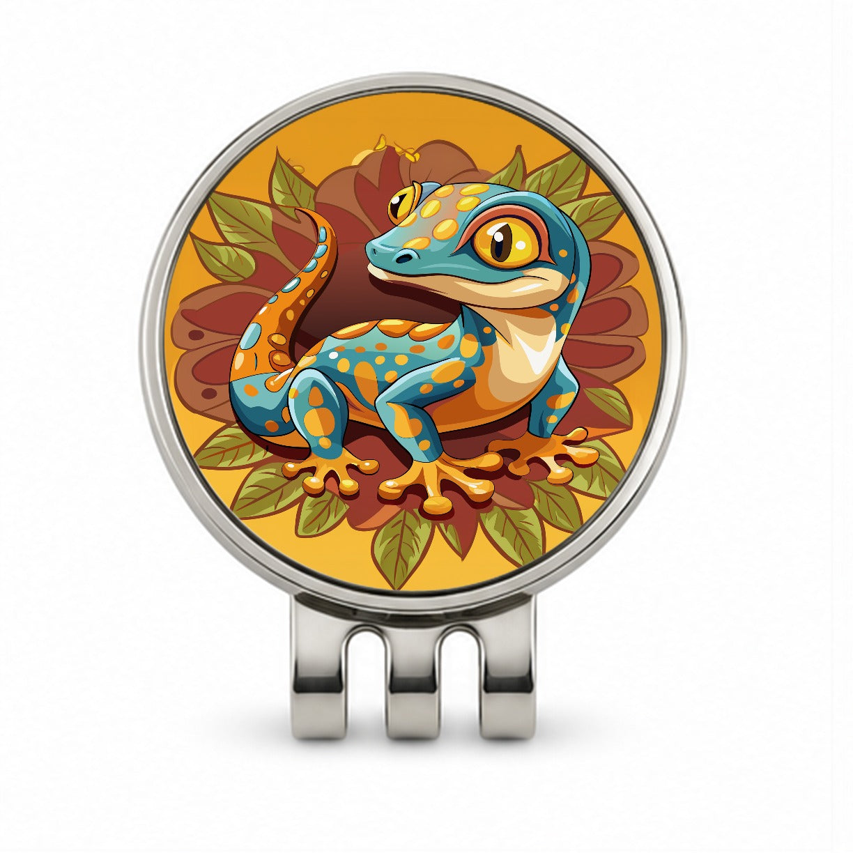 Gecko Lizard Cute Golf Hat Clip with Ball Marker