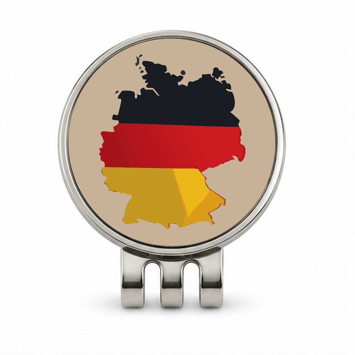 Germany German Flag Country Shape Golf Hat Clip with Ball Marker