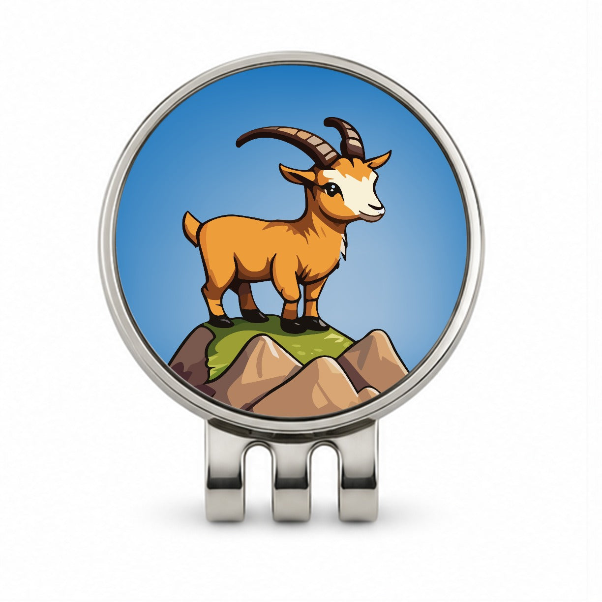 Goat Mountain Cute Golf Hat Clip with Ball Marker