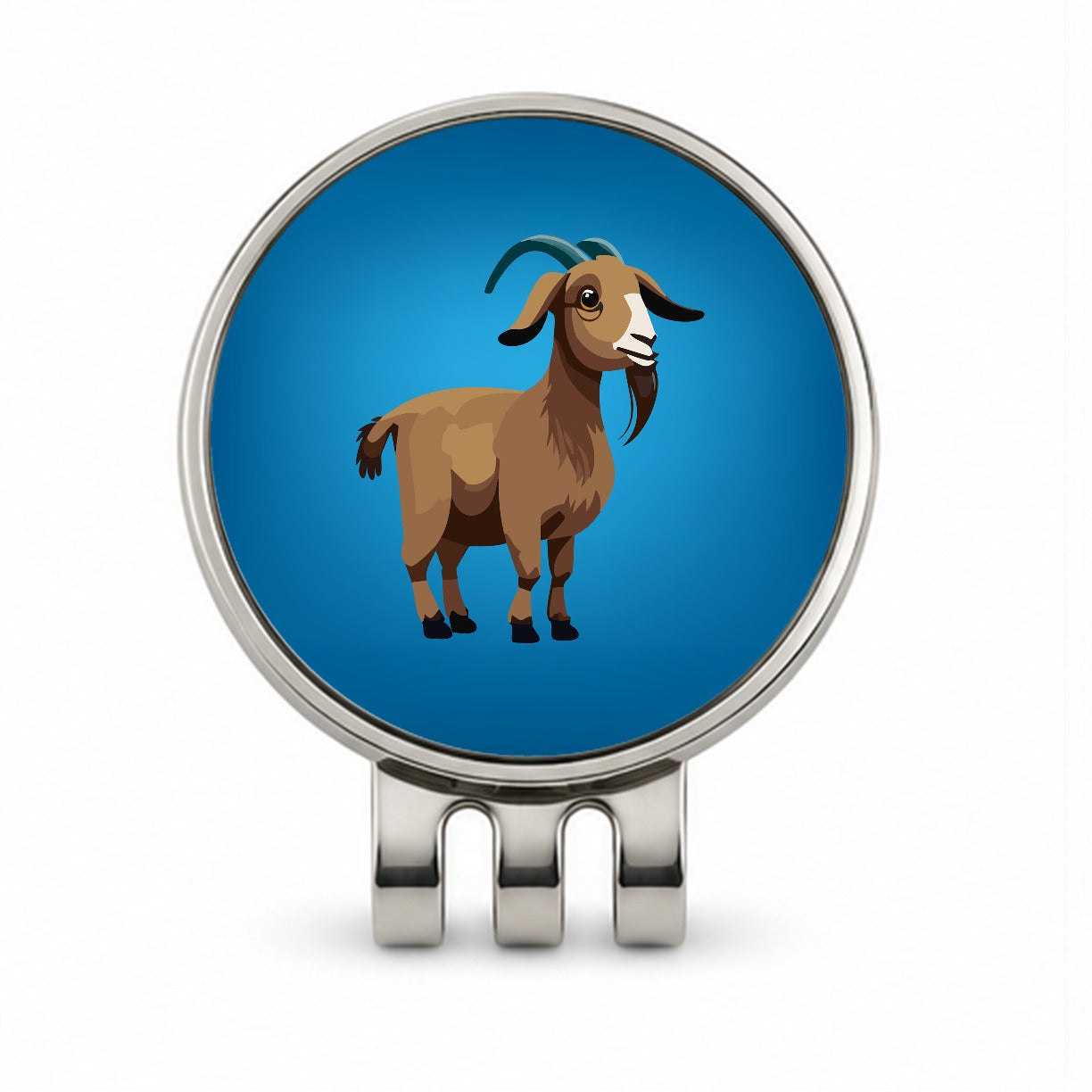 Goat Standing Cute Golf Hat Clip with Ball Marker