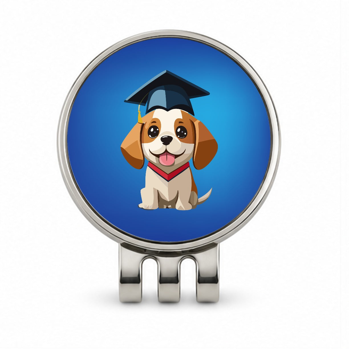 Graduation Dog Graduate Cute Golf Hat Clip with Ball Marker