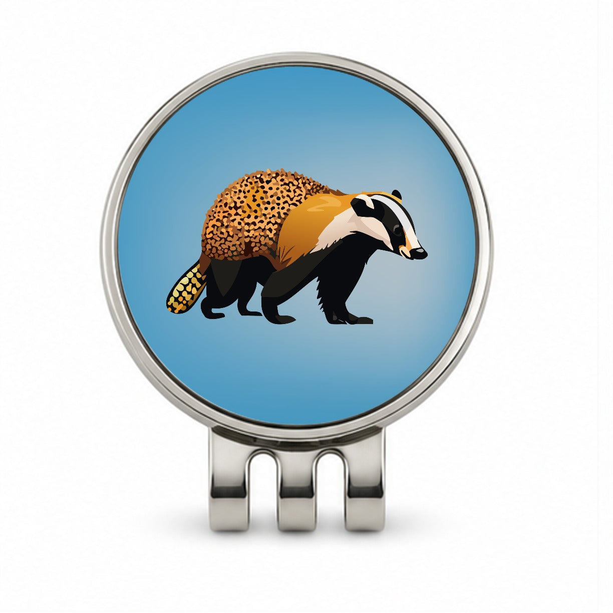 Honey Badger Walking Golf Hat Clip with Ball Marker