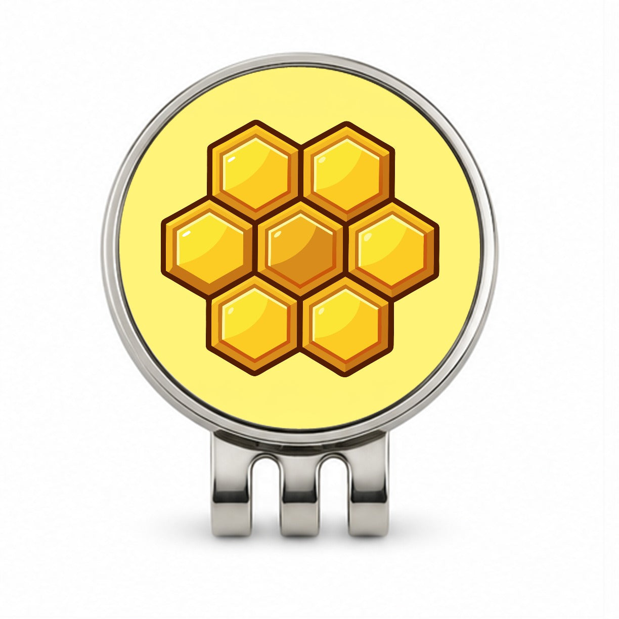 Honeycomb Elegant Golf Hat Clip with Ball Marker