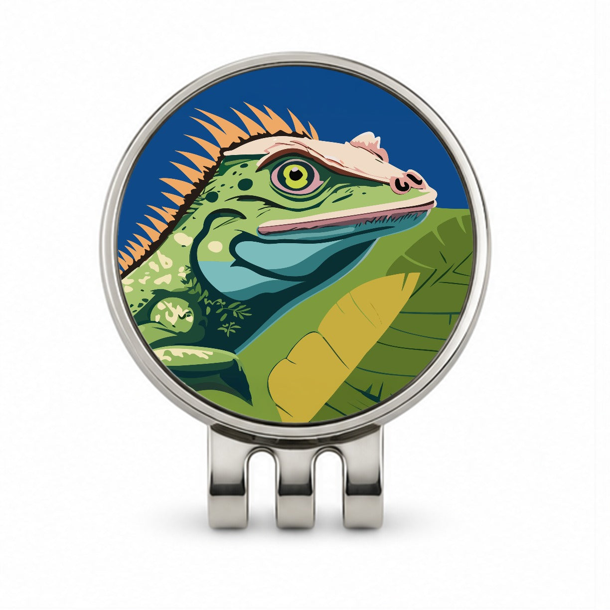 Iguana Lizard Reptile Golf Hat Clip with Ball Marker