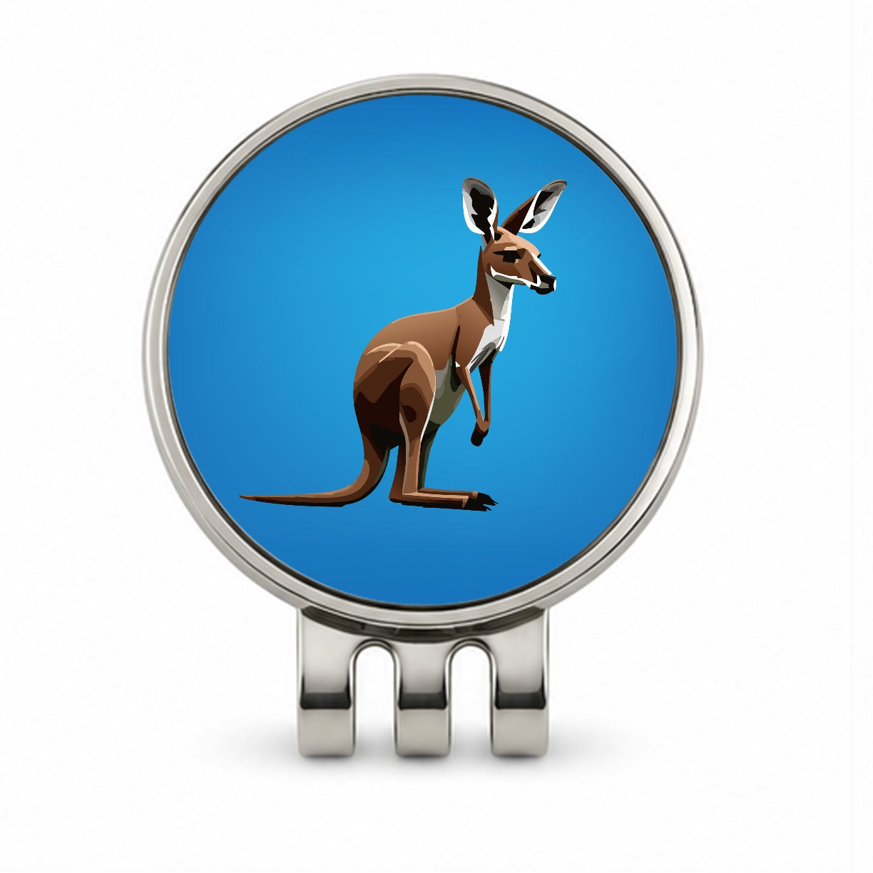 Kangaroo Standing Animal Golf Hat Clip with Ball Marker