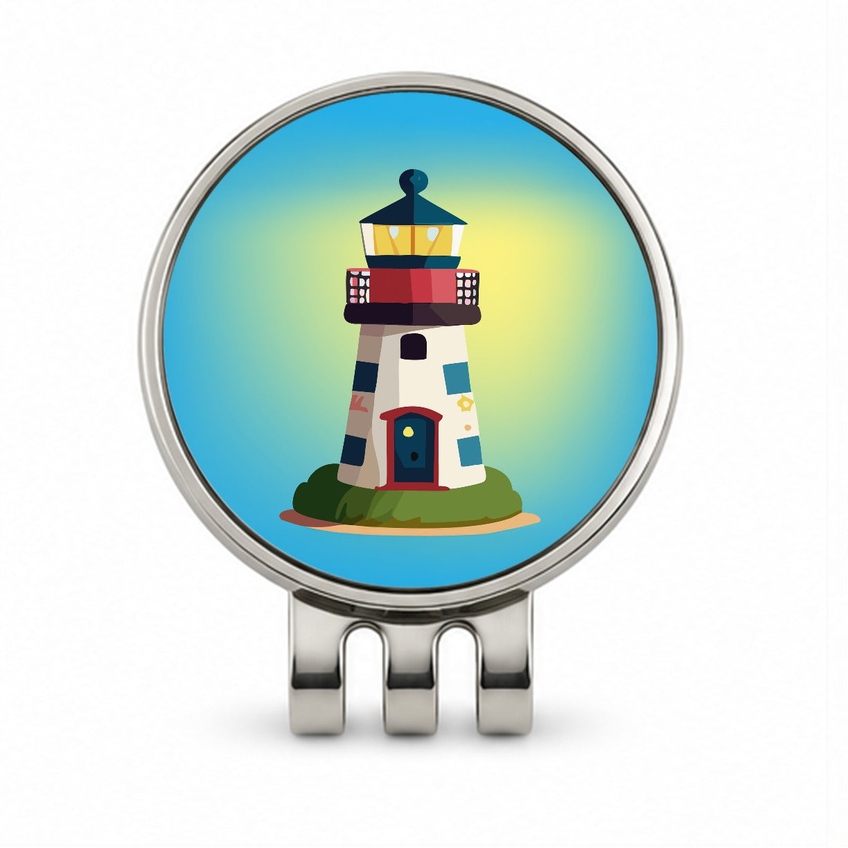 Lighthouse Light House Landmark Ocean Golf Hat Clip with Ball Marker