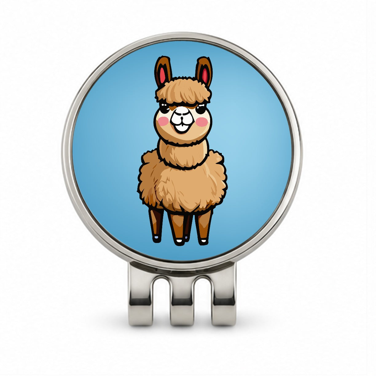 Llama Cute Golf Hat Clip with Ball Marker