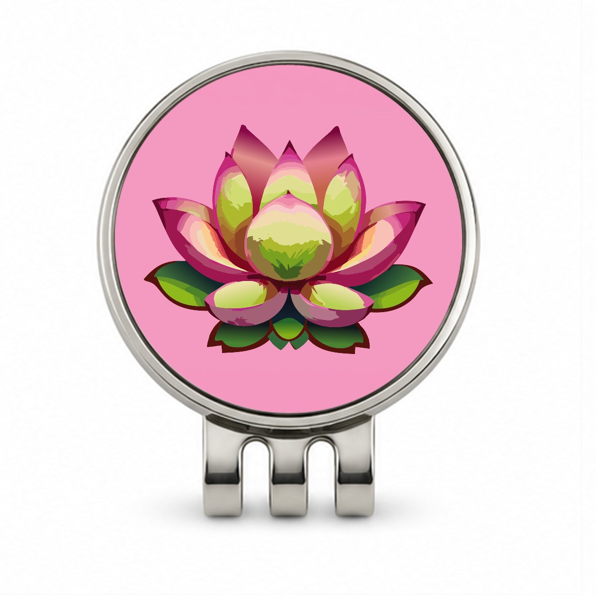 Lotus Flower Purity Strength Yoga Plant Golf Hat Clip with Ball Marker