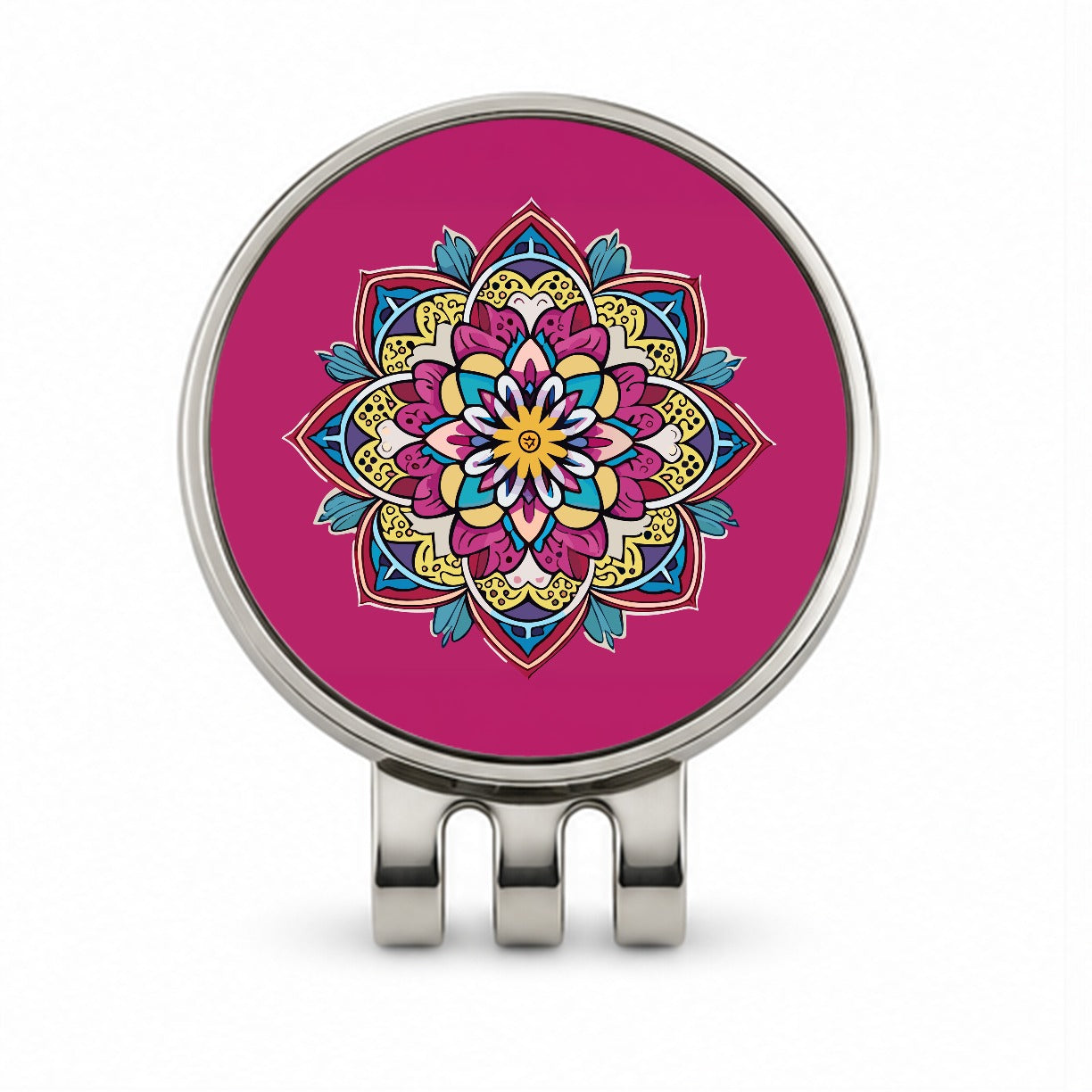 Mandala Colorful Beautiful Golf Hat Clip with Ball Marker