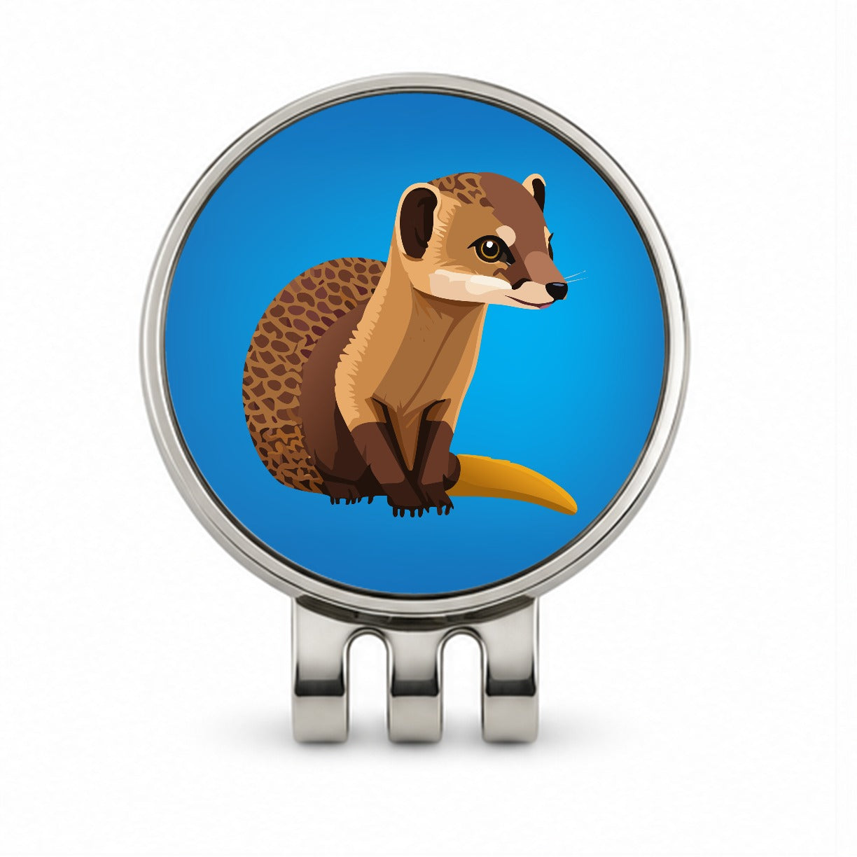 Mongoose Animal Golf Hat Clip with Ball Marker