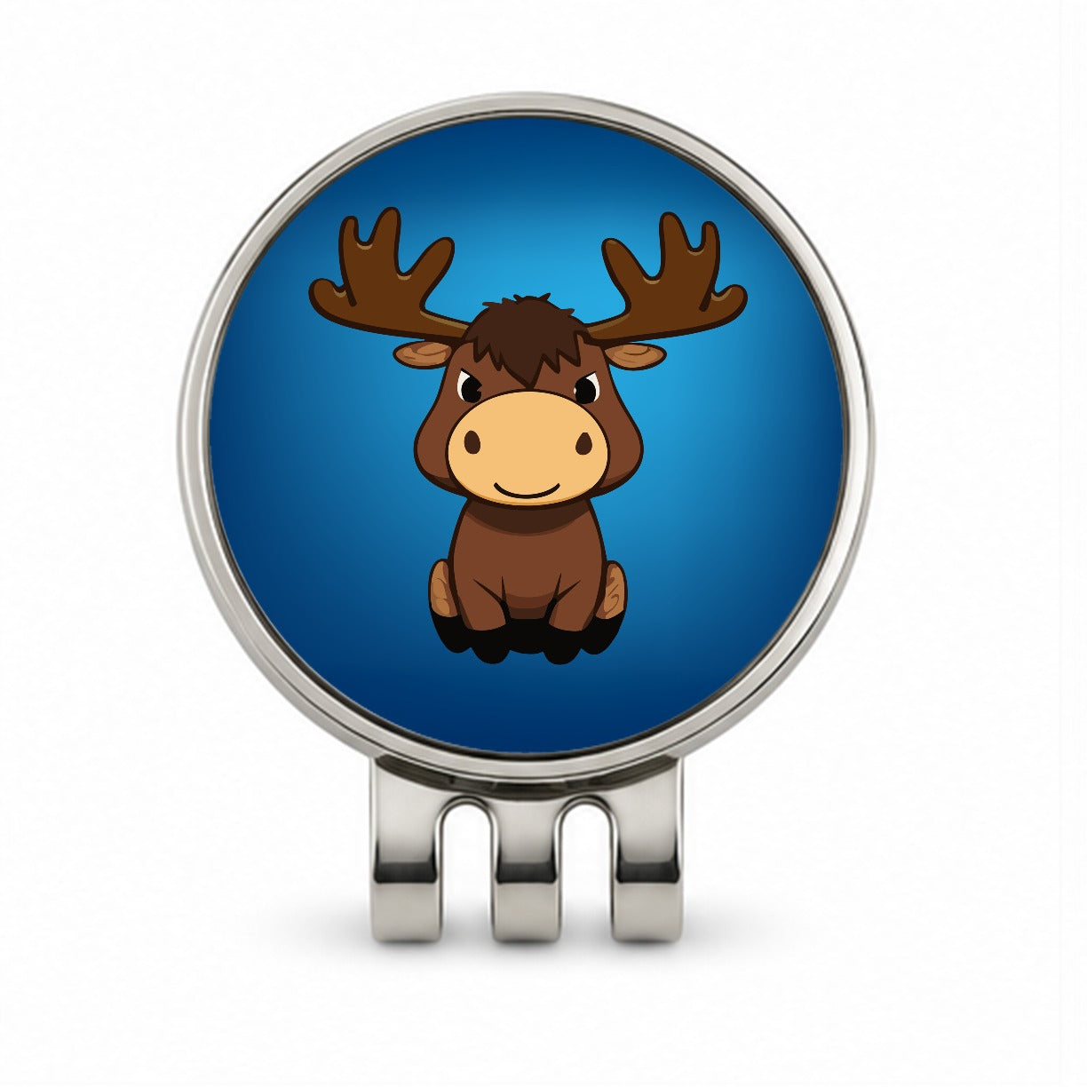 Moose Cute Golf Hat Clip with Ball Marker