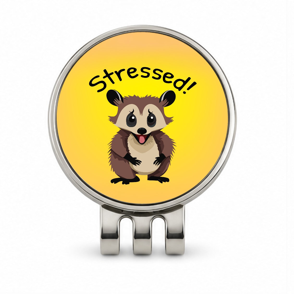 Opossum Possum Stressed Funny Golf Hat Clip with Ball Marker