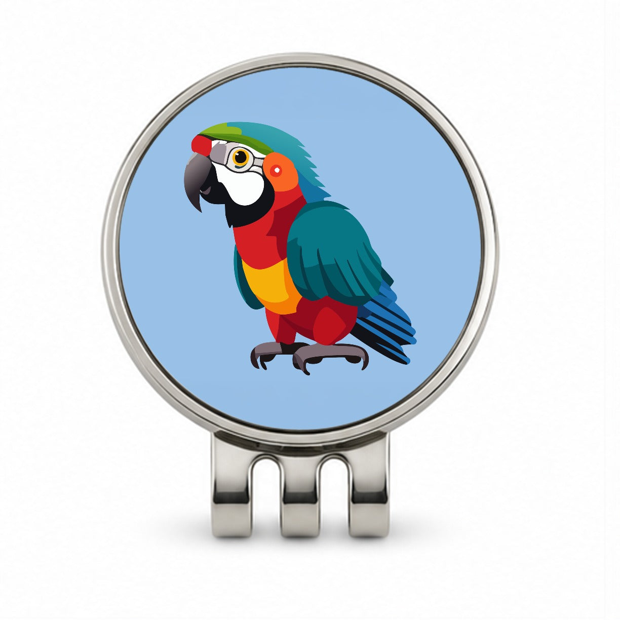 Parrot Bird Colorful Golf Hat Clip with Ball Marker