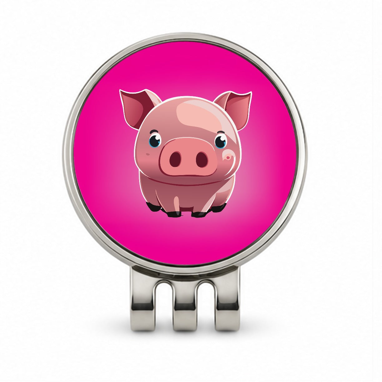 Pig Cute Golf Hat Clip with Ball Marker