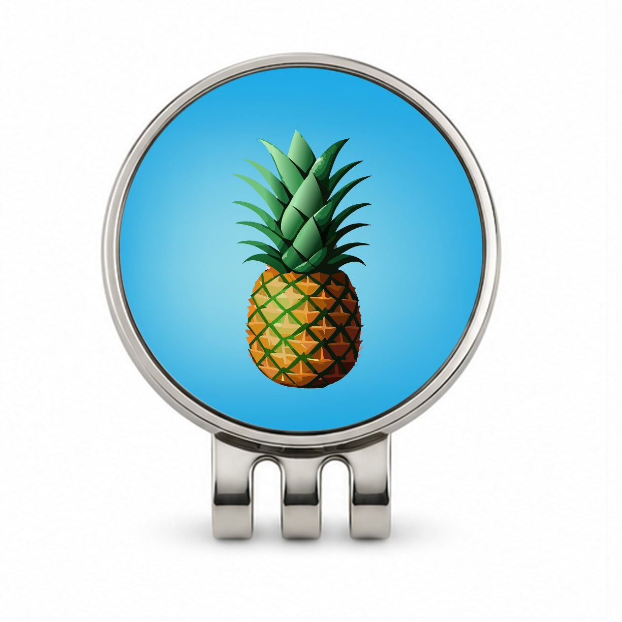 Pineapple Tropical Fruit Golf Hat Clip with Ball Marker
