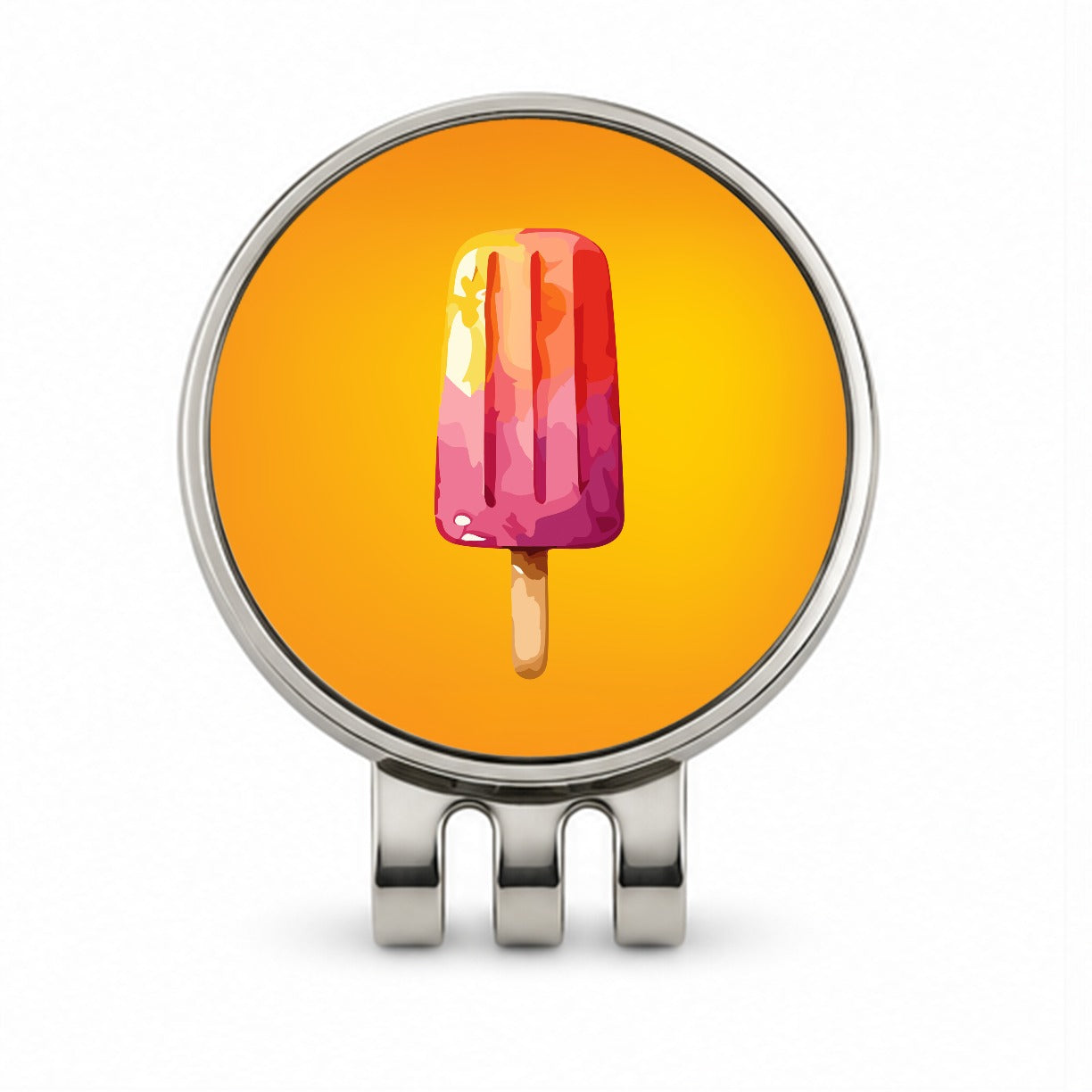 Popsicle Colorful Summer Dessert Golf Hat Clip with Ball Marker