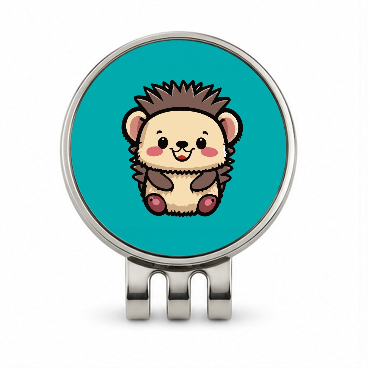 Porcupine Smiling Baby Golf Hat Clip with Ball Marker