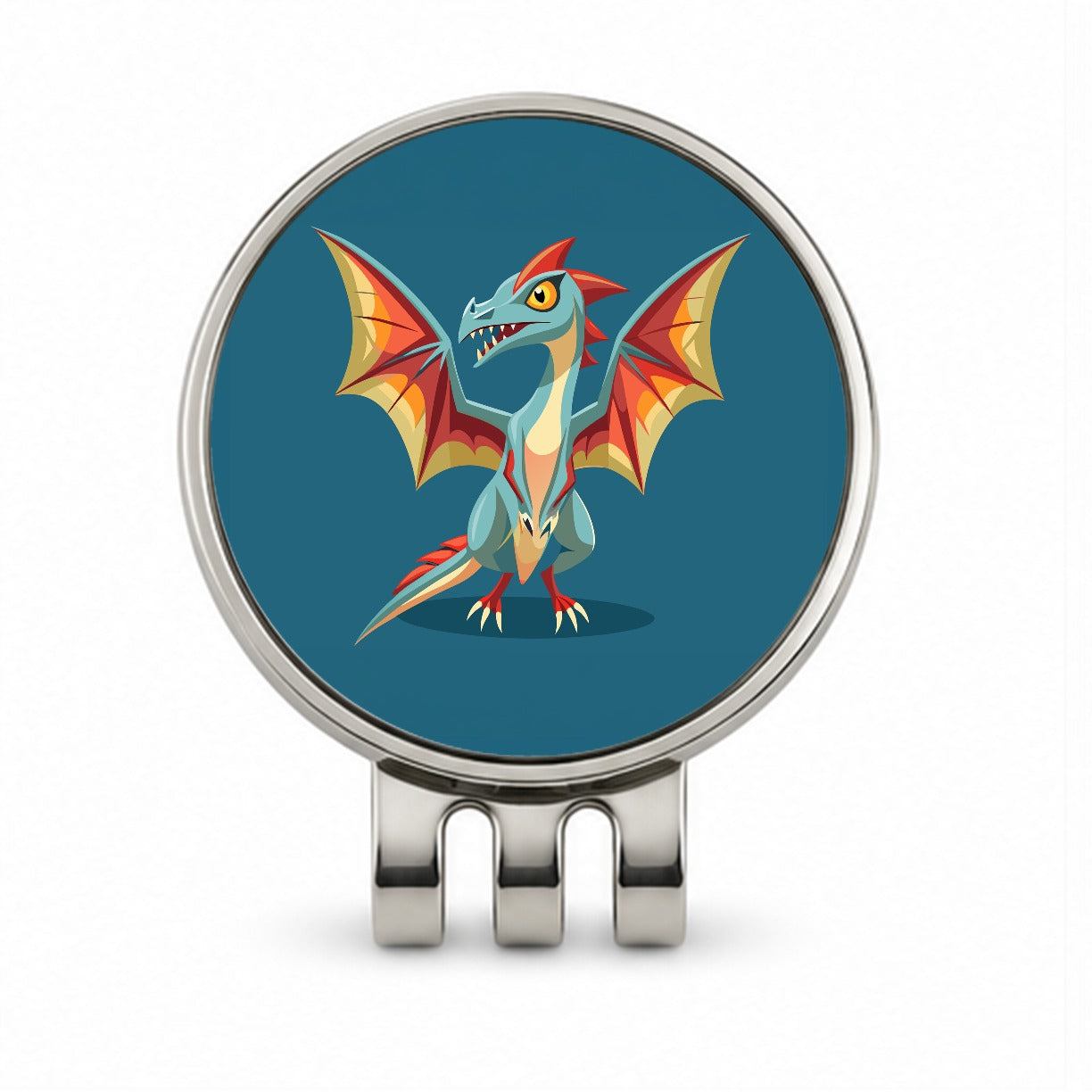 Pterodactyl Dinosaur Golf Hat Clip with Ball Marker