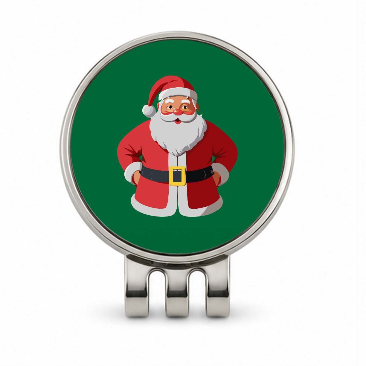 Santa Claus Christmas Golf Hat Clip with Ball Marker