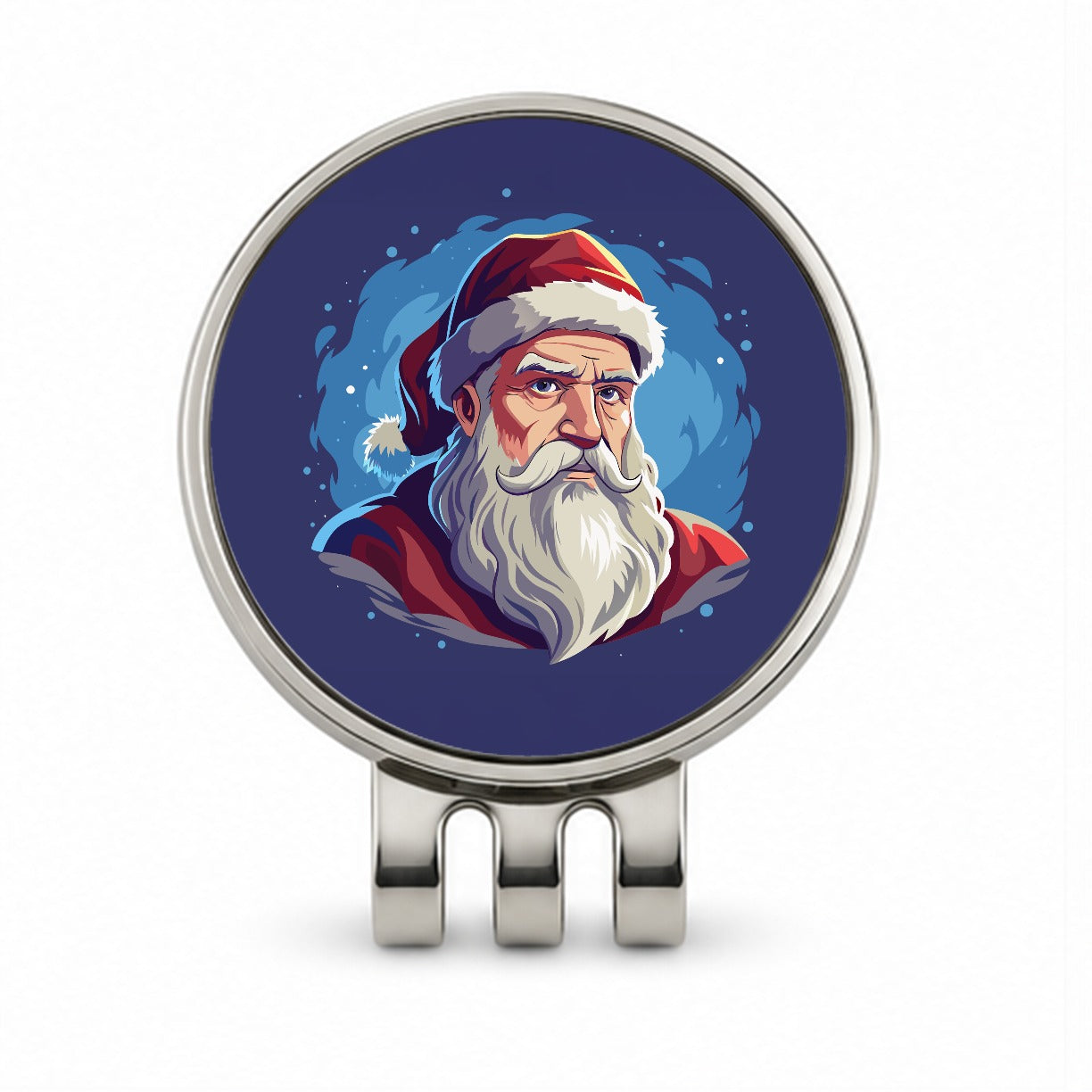 Santa Father Christmas Xmas Golf Hat Clip with Ball Marker
