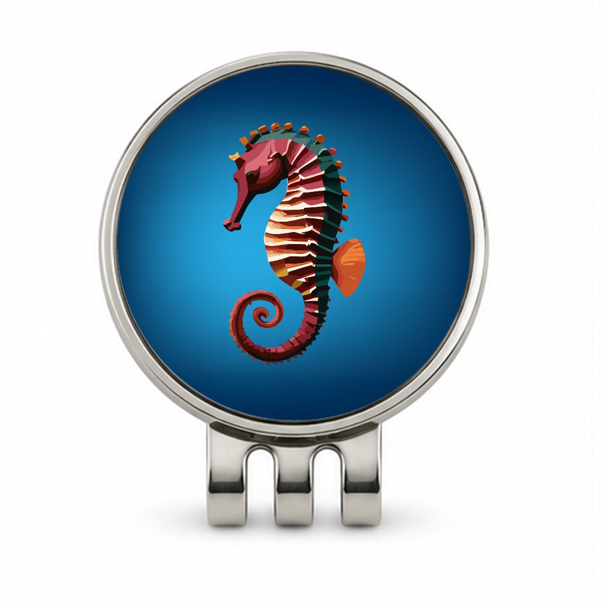 Seahorse Sea Horse Ocean Golf Hat Clip with Ball Marker