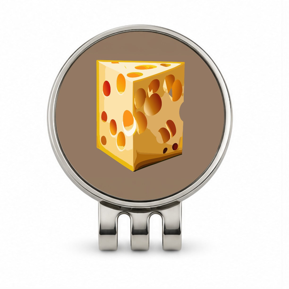Swiss Cheese Golf Hat Clip with Ball Marker