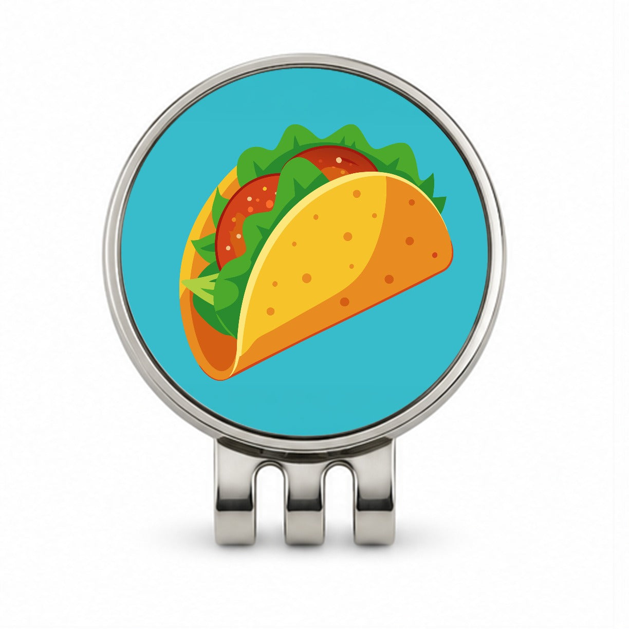 Taco Crispy Mexican Food Golf Hat Clip with Ball Marker