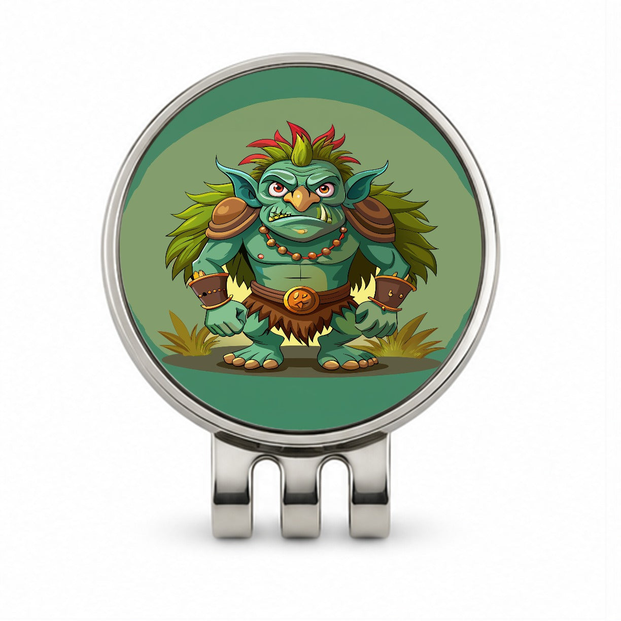 Troll Ogre Ugly Golf Hat Clip with Ball Marker
