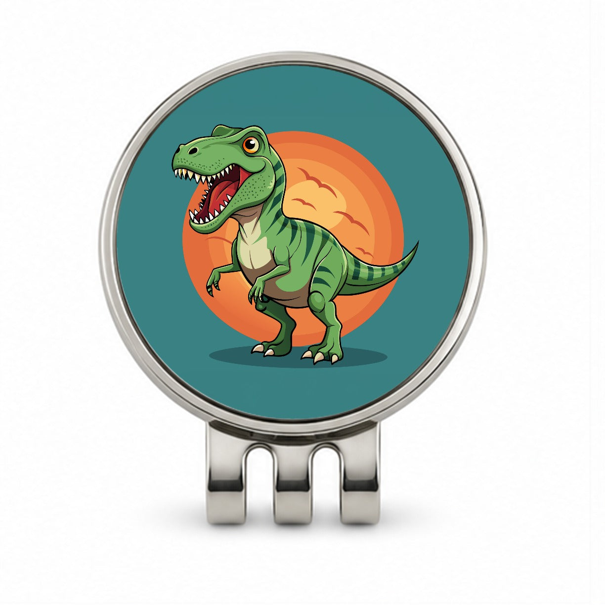 Tyrannosaurus T-Rex Dinosaur Golf Hat Clip with Ball Marker