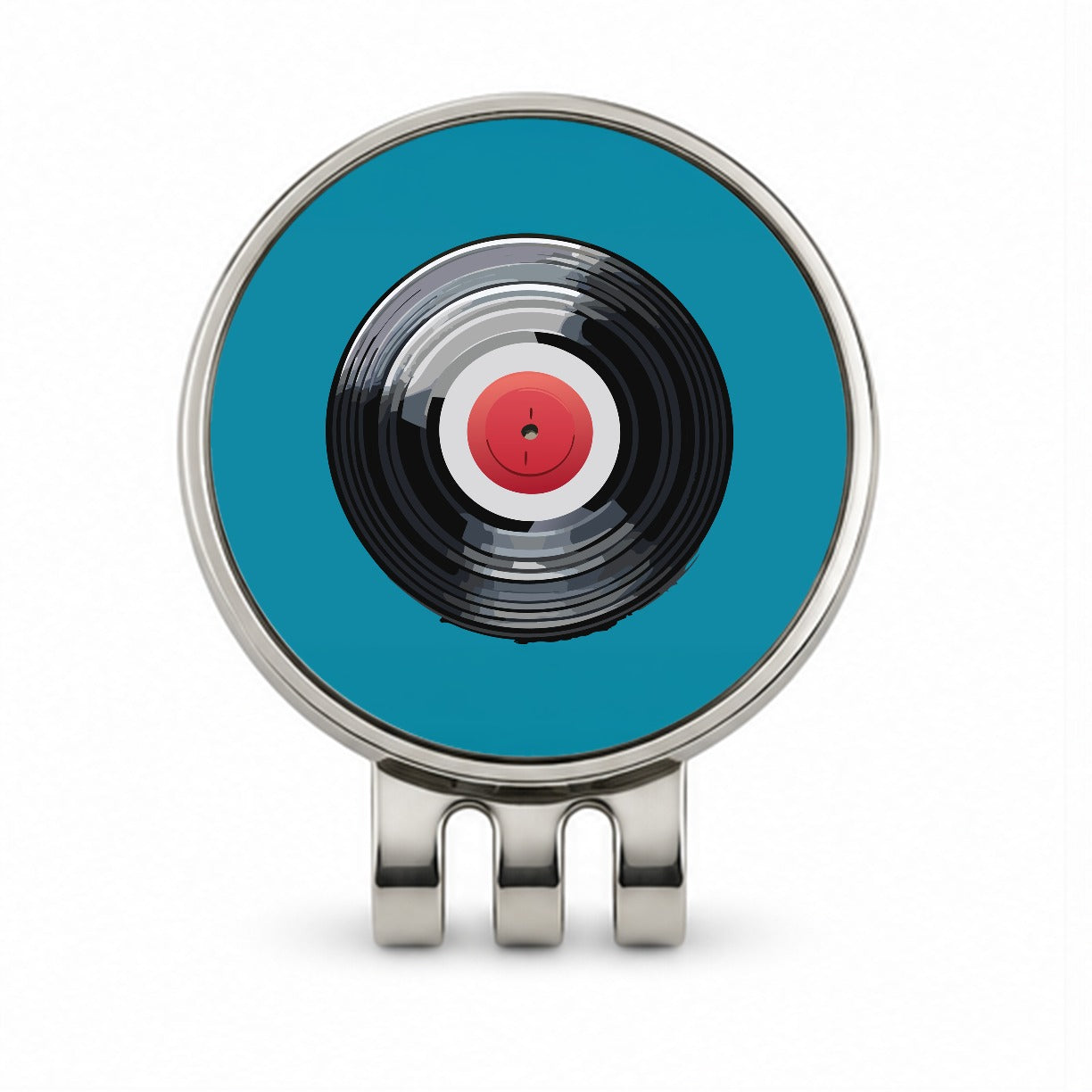 Vinyl Record Music Retro Golf Hat Clip with Ball Marker
