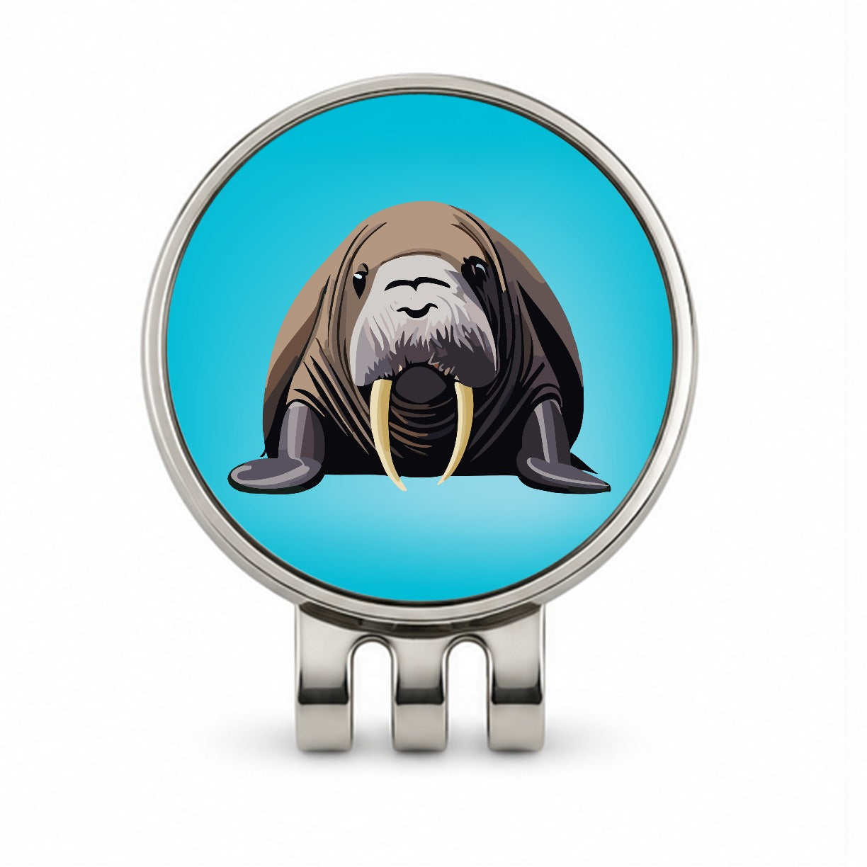 Walrus Sea Ocean Animal Golf Hat Clip with Ball Marker