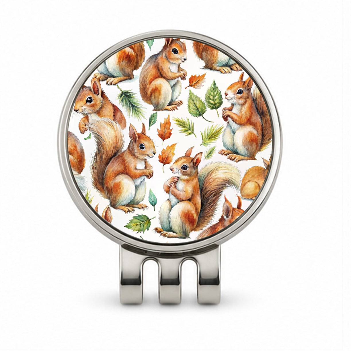 Bunch Of Squirrels Golf Hat Clip with Ball Marker