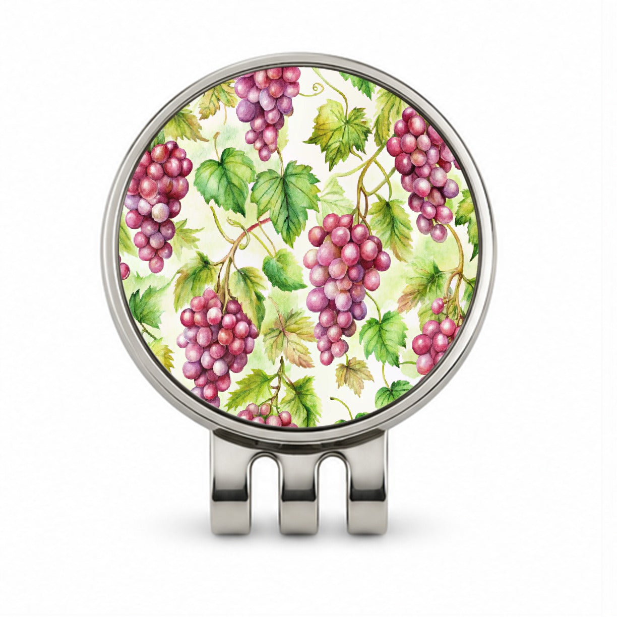 Bunches Of Purple Grapes Golf Hat Clip with Ball Marker