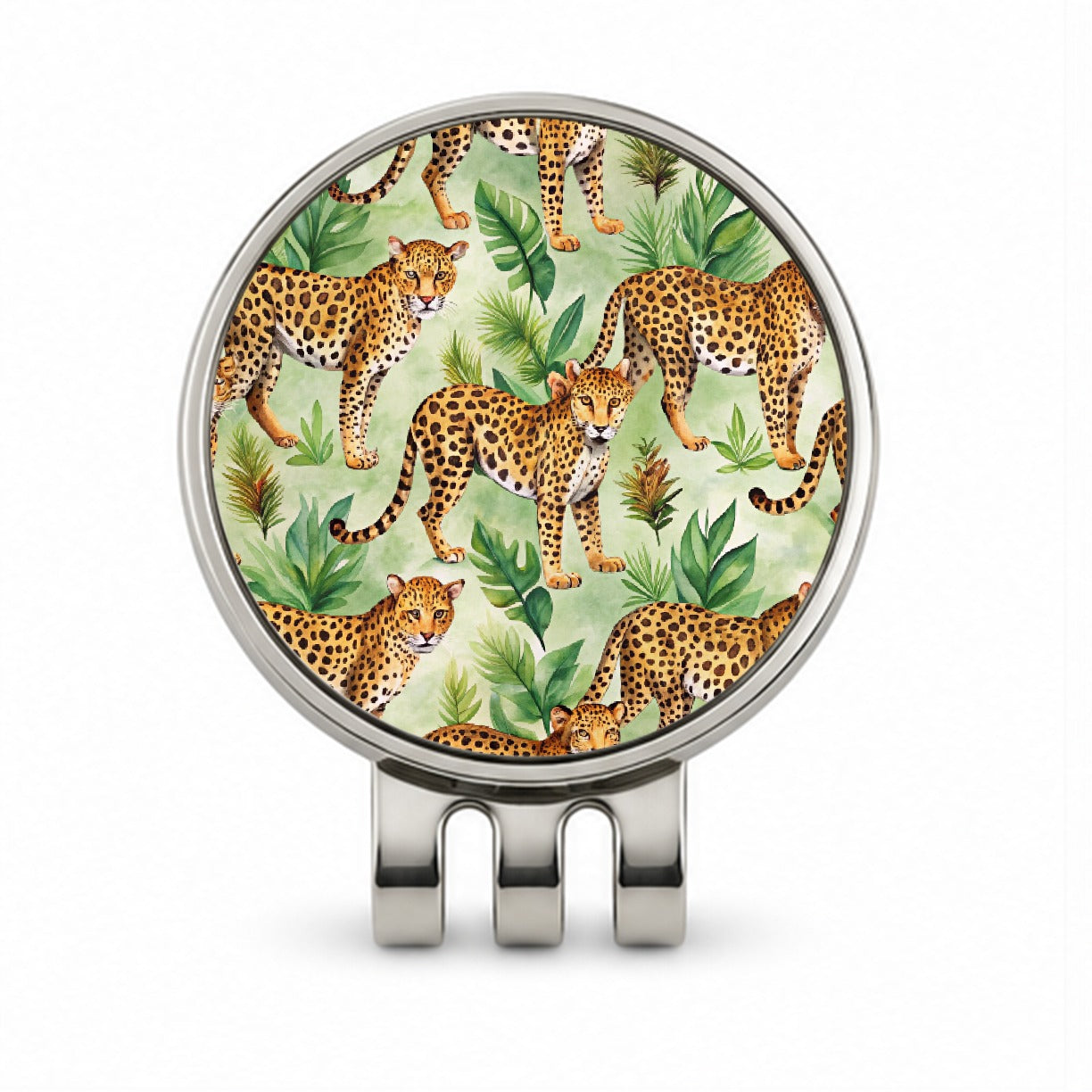Lots Of Leopards Golf Hat Clip with Ball Marker