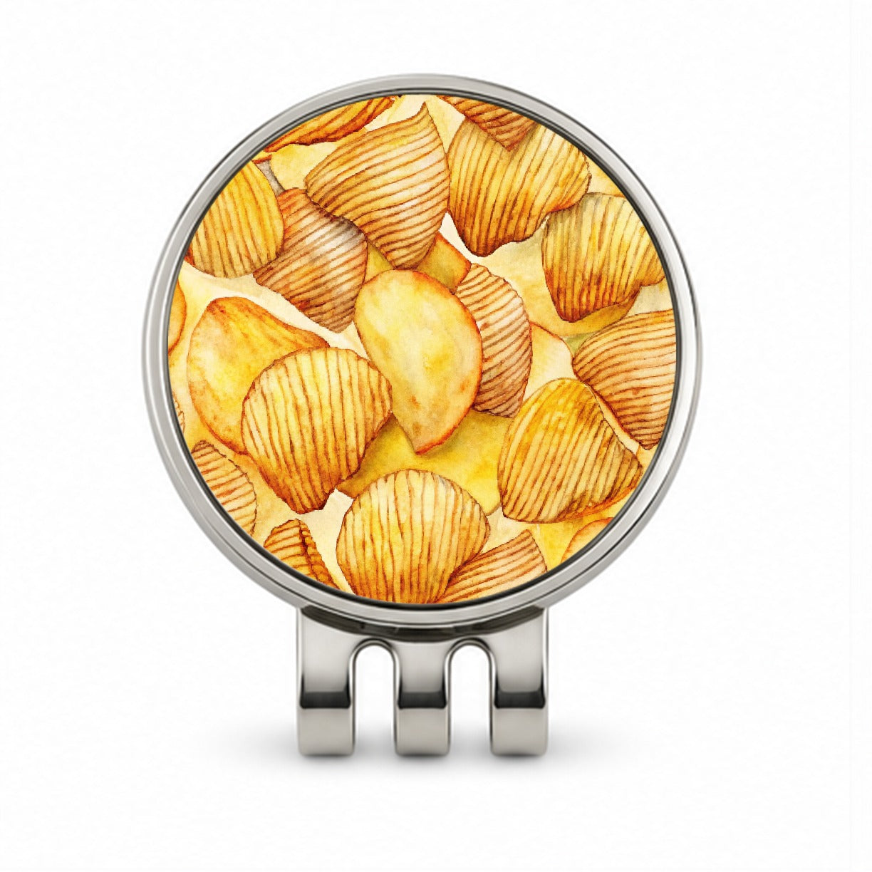 Lots Of Potato Chips Golf Hat Clip with Ball Marker