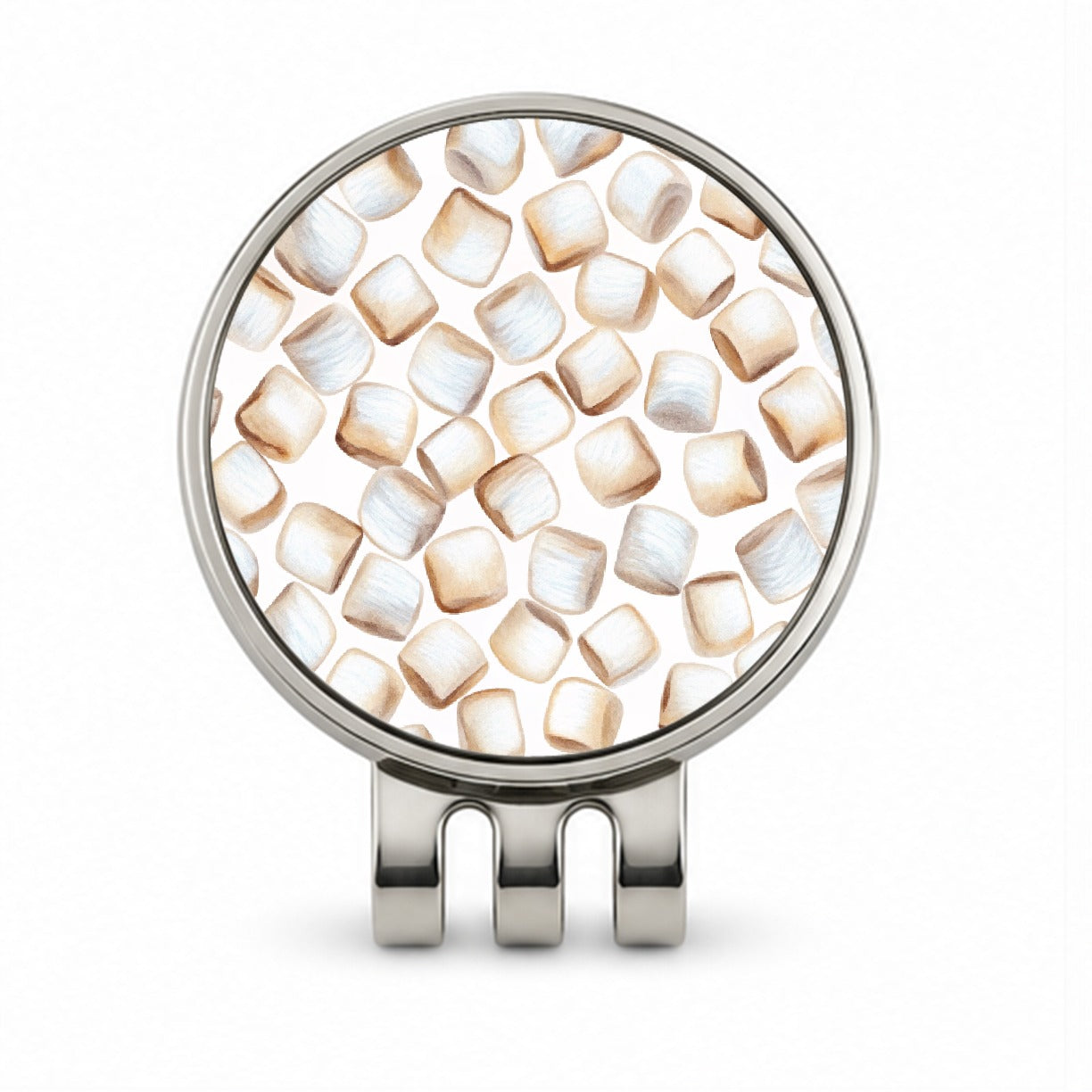 Lots Of White Marshmallows Golf Hat Clip with Ball Marker