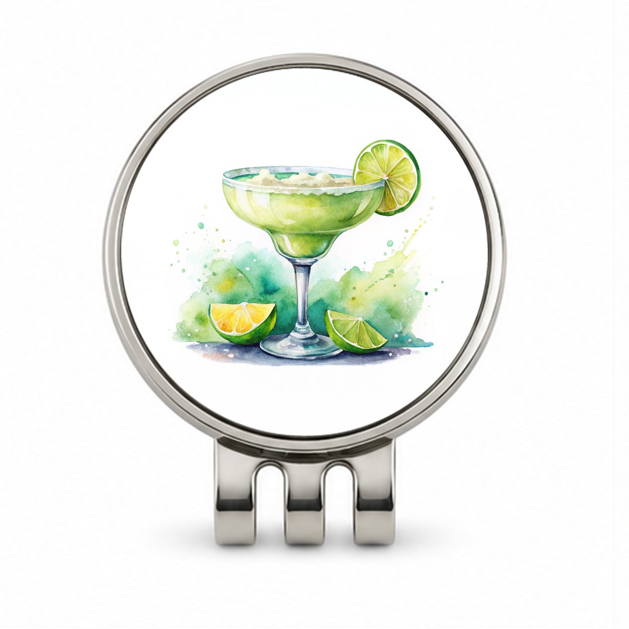 Margarita Green Drink Alcohol Golf Hat Clip with Ball Marker