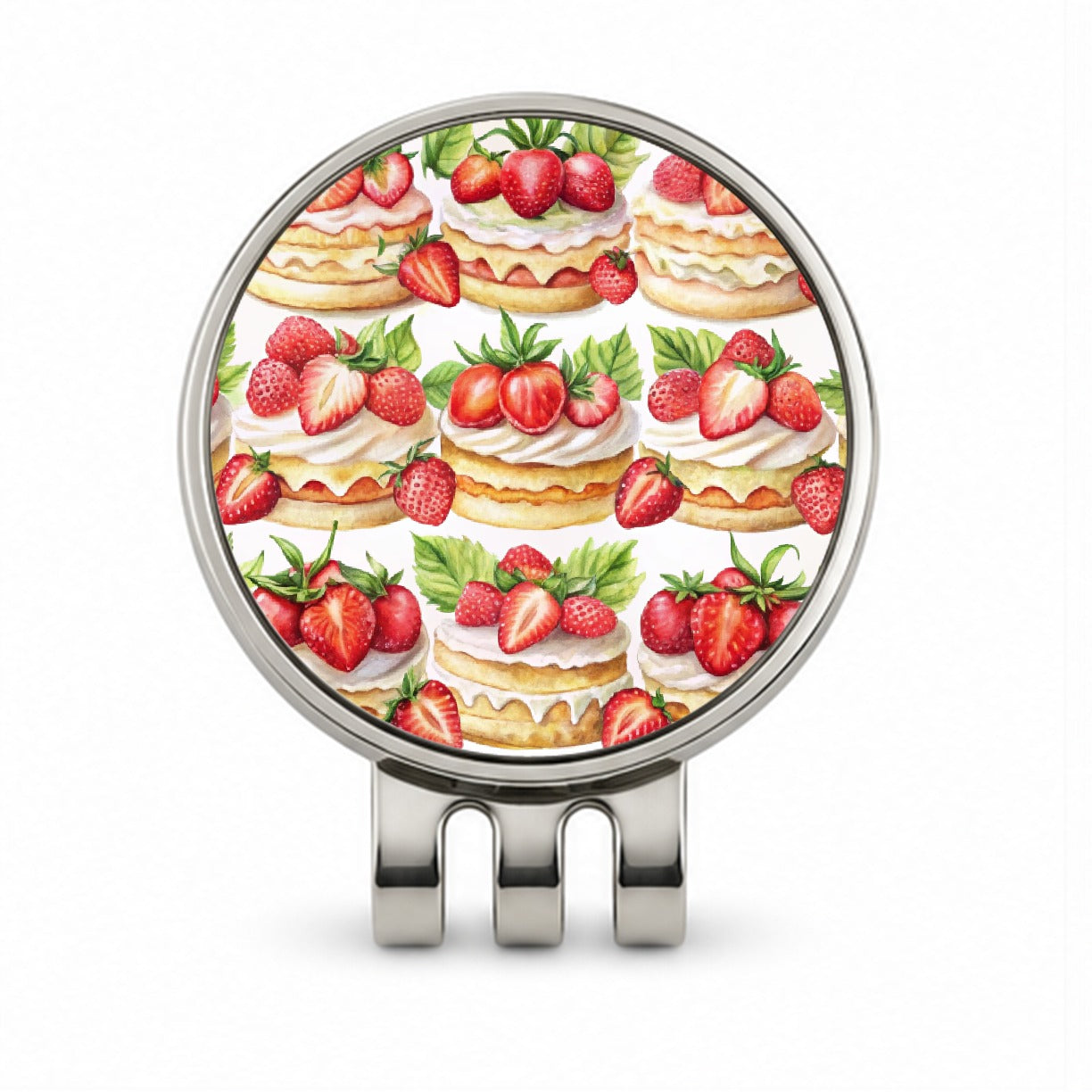Strawberry Shortcake In A Row Golf Hat Clip with Ball Marker