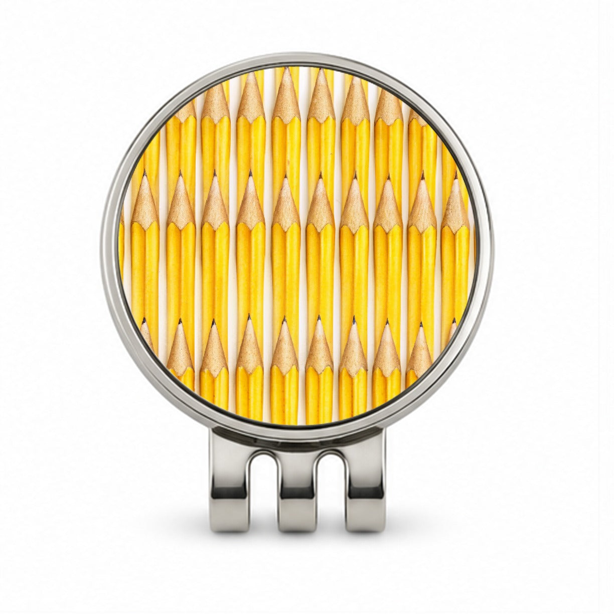 Yellow Pencils Teachers Artist Golf Hat Clip with Ball Marker