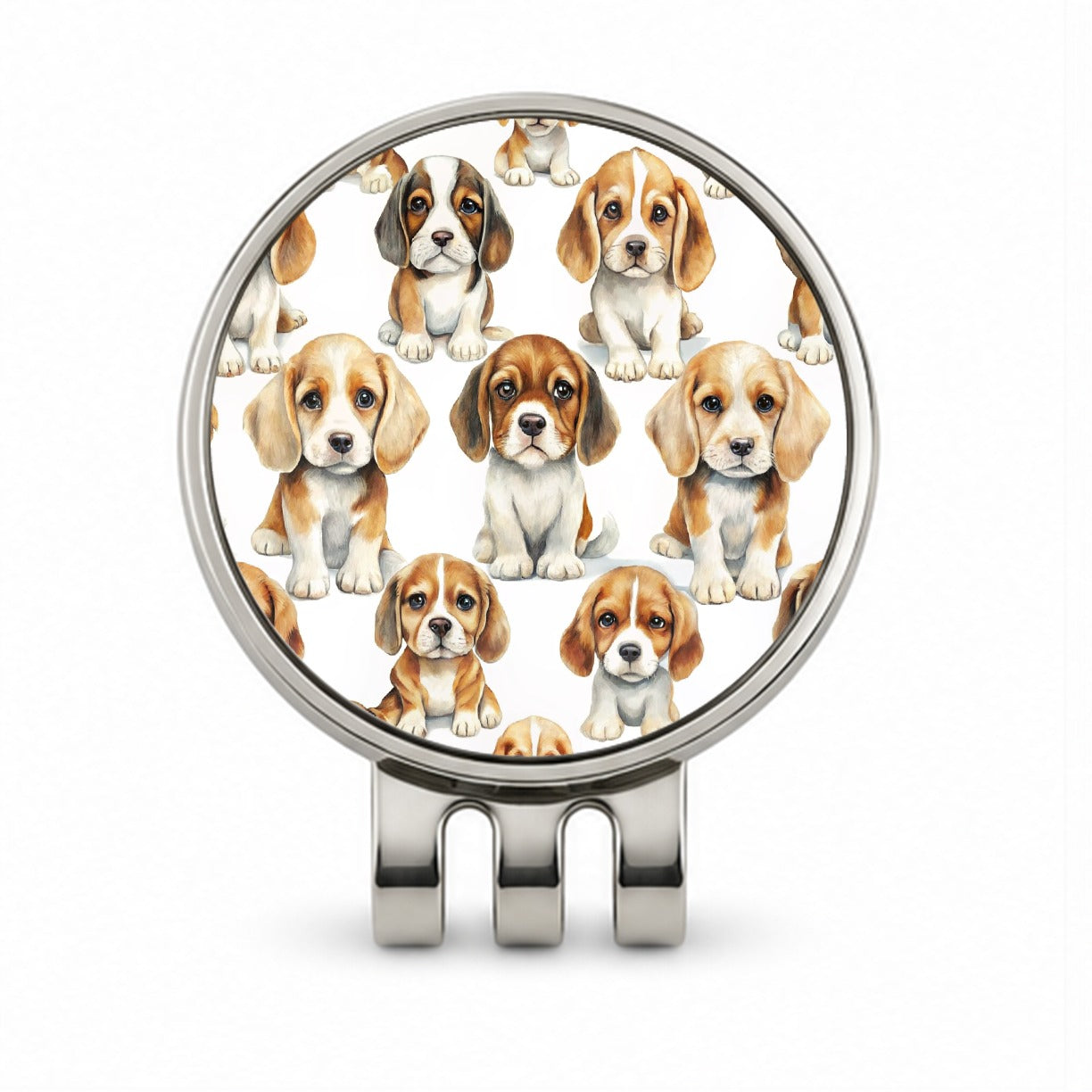 Adorable Puppies Dogs Golf Hat Clip with Ball Marker