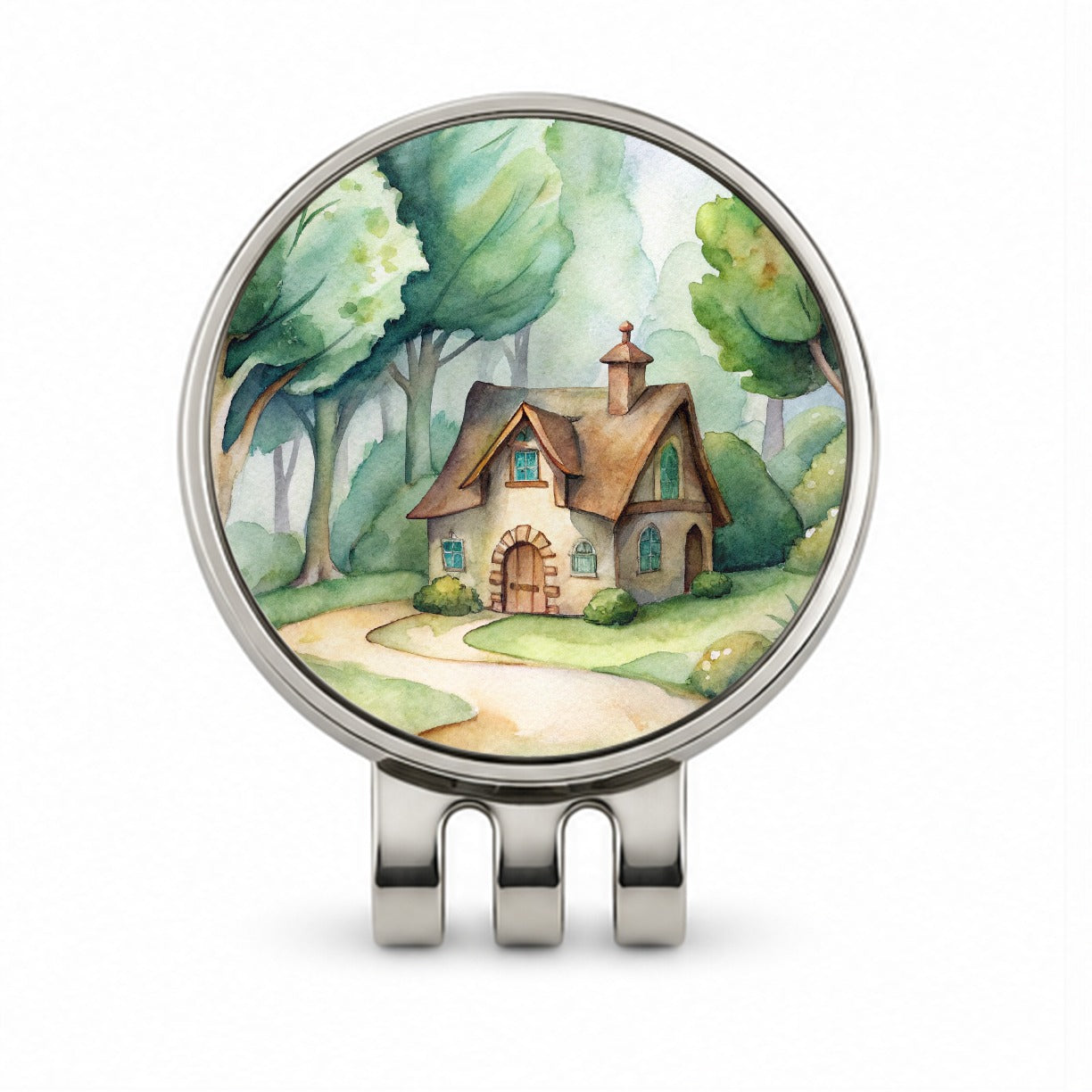 House Shire In The Woods Golf Hat Clip with Ball Marker
