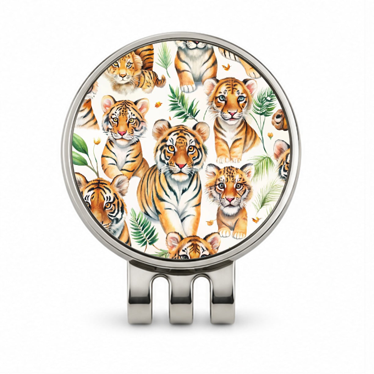 Lots Of Sweet Bengal Tigers Golf Hat Clip with Ball Marker