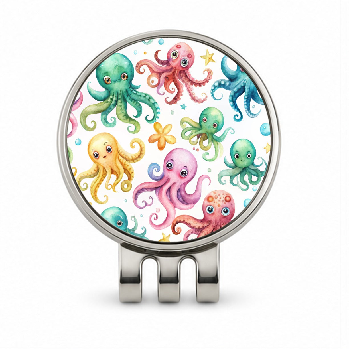 Lots Of Sweet Octopus Golf Hat Clip with Ball Marker