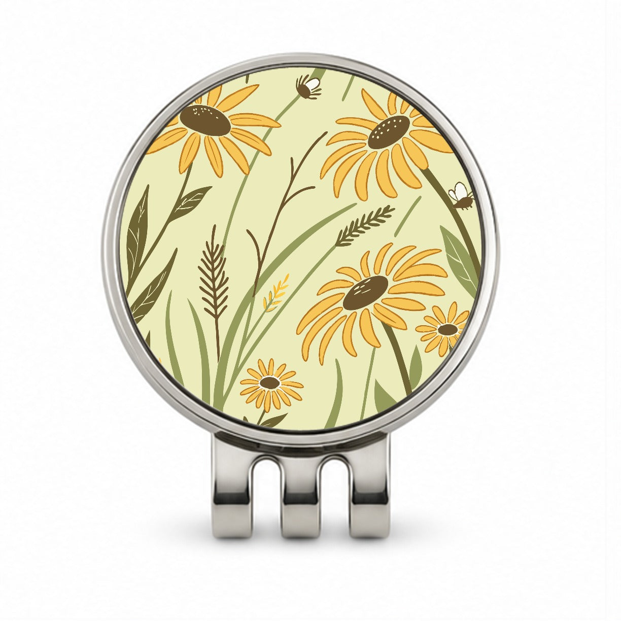Lovely Sunflowers Golf Hat Clip with Ball Marker