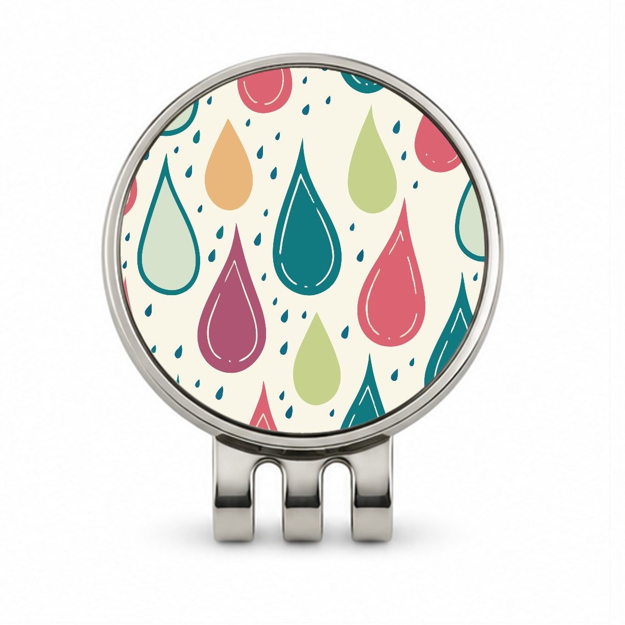 Rain Water Droplets Cute Golf Hat Clip with Ball Marker